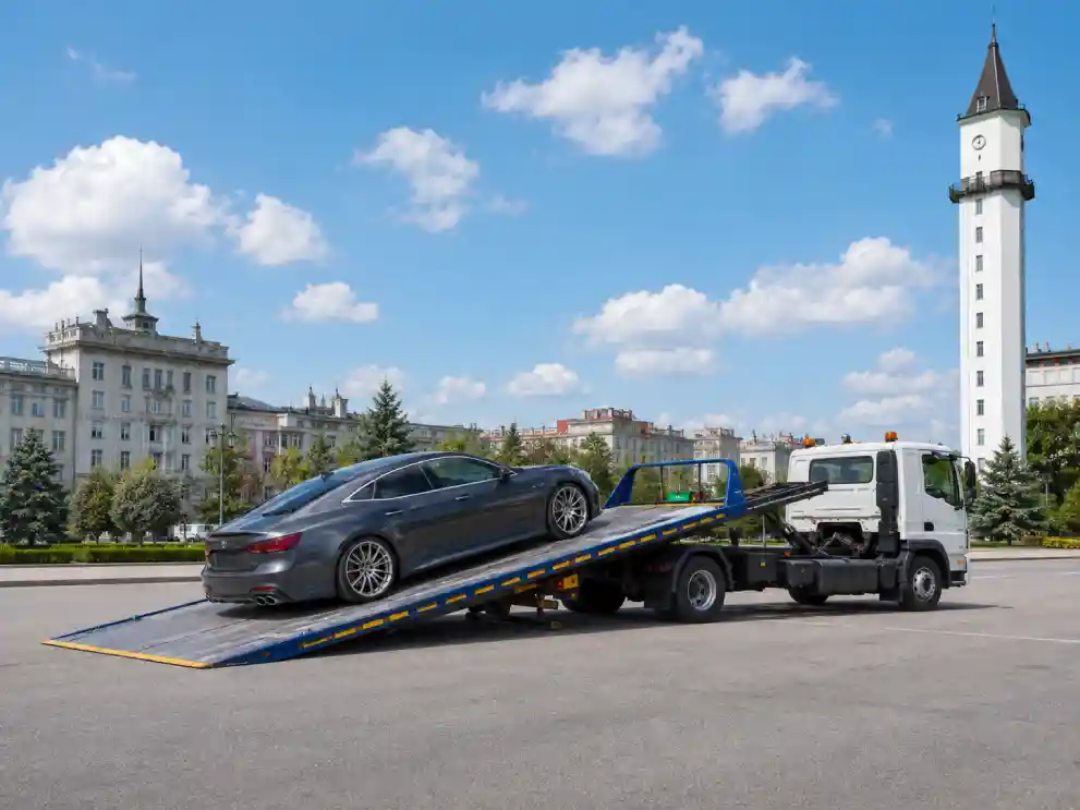 Усиленный эвакуатор для внедорожника и микроавтобуса